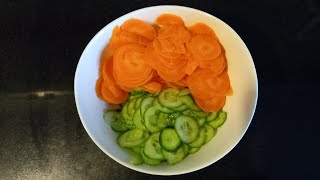 🔵ASMR🌈 SLICING CARROTS AND CUCUMBER🥕🥕🥒🥒 satisfying asmr slicing carrots cucumber vertical [upl. by Jere]