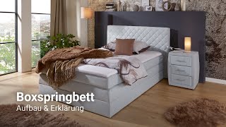 Boxspringbett Aufbau und Erklärung  Möbelix Schlafzimmer Beratung [upl. by Turne]