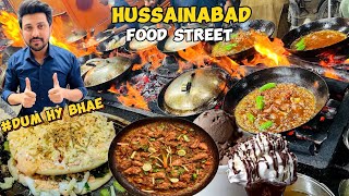 Hussainabad Food Street Tour  Bombai koyla Karahi  Lava Sandwich  Karachi ice cream  Dumhybhae [upl. by Eremahs398]