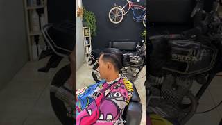 Top knot haircut x Honda GL 100 gl100racing topknot barbershop barber [upl. by Vasiliu]