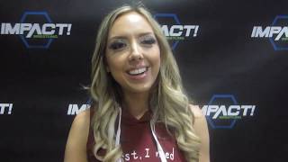 Allie Interview at GFWImpact Wrestling at Universal Studios in Orlando July 2017 [upl. by Penrod]