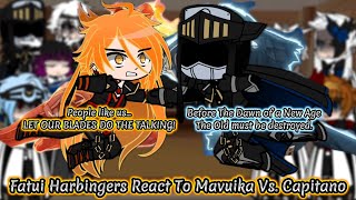 Fatui Harbingers React To Mavuika Vs Capitano  Genshin Impact  Natlan  Gacha Reaction [upl. by Odracir254]