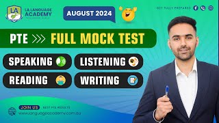 PTE Full Mock Test with Answers  August 2024  Language Academy PTE NAATI amp IELTS Online Classes [upl. by Ahras]