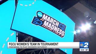 FGCU womens basketball prepares to play Oklahoma in NCAA Tournament [upl. by Rapp]