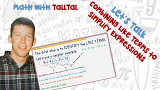 Combining Like Terms to Simplify Expressions Math with TallTal [upl. by Arymat]