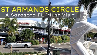 St Armands Circle in Sarasota Florida [upl. by Surtemed]