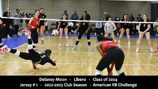 Delaney Moon 1 Libero Volleyball Highlights  American VB Challenge 2023 [upl. by Kress]