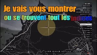 GTA 5 CHASSES AU TRESOR Tout les emplacement des indices Revolver de Read dead 2 [upl. by Farlay]