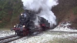 Gänsehaut pur 58 311 kämpft sich in Schrittgeschwindigkeit aus dem Scheuerfelder Tunnel [upl. by Flavio74]