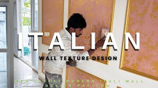 Creating Italian wall texture design pattern how make Italian design easy ampsimple way [upl. by Florenza]