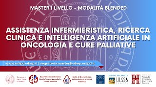 Master I livello  Assistenza infermieristica ricerca clinica e IA in oncologia e cure palliative [upl. by Morley]