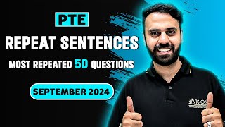 PTE Speaking Repeat Sentence  Real Exam Predictions September 2024  Vision Language Experts [upl. by Kennett]