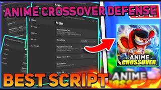 Anime Crossover Defense Script GUI  Hack Auto Farm Auto Summon Dupe And More PASTEBIN 2024 [upl. by Annauj]