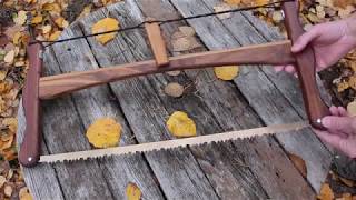 Esker Wooden Buck Saw view by www bushcraftcanada com [upl. by Akired]