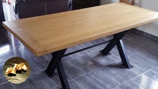 Fabrication Table bois industrielle DIY [upl. by Linea]