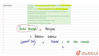 Assertion  Due to continental drift pouched mammals of Australia survived Reason  There is [upl. by Curnin317]