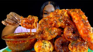 KING CRAB SEAFOOD BOIL MUKBANG  DESHELLED  SEAFOOD BOIL MUKBANG  Seafood Mukbang [upl. by Cinamod]