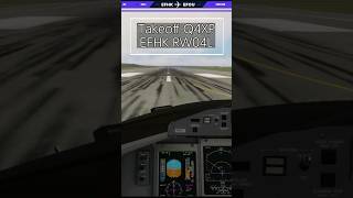 Takeoff Q4XP FlyJSim EFHK RW04L  XPlane12  dash8 [upl. by Behm]