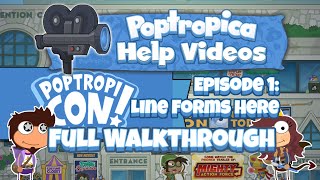 PoptropiCon Island Episode 1 Line Forms Here  Poptropica Help Videos [upl. by Vidovic]