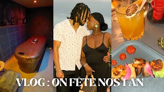 VLOG  ON FÊTE NOS 1 AN 👩🏾‍❤️‍💋‍👨🏽💍 surprise spa et restaurant [upl. by Mozes]