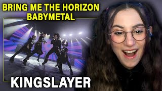 INSANE Bring Me The Horizon  Kingslayer ft BABYMETAL  Singer Reacts  Live In Tokyo [upl. by Anallise]