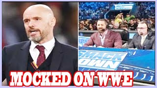 Erik ten Hag mocked on WWE SmackDown as Man Utd boss cant even watch wrestling in peace [upl. by Ttevi]