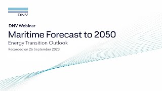 Webinar Maritime Forecast to 2050 – ship technologies fuels amp fuel production in focus  Sep 2023 [upl. by Kcaz]