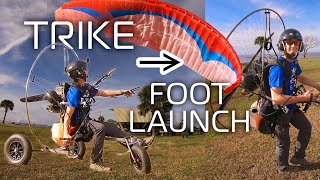 Paramotor Trike converts to Foot Launch In Seconds with the Atom 80 [upl. by Lehcsreh693]