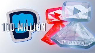 PEWDIEPIES 100 MILLION SUBSCRIBER PLAY BUTTON [upl. by Ileray]