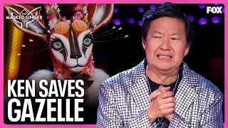 Ken Saves Gazelle From Elimination  Season 10  The Masked Singer [upl. by Eiramlehcar]