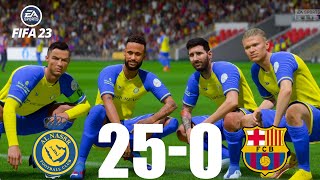 FIFA 23  MESSI RONALDO MBAPPE NEYMAR ALL STARS PLAYING  AL NASSR 250 BARCELONA [upl. by Nnylrefinnej928]