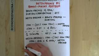Nettopremie berekenen bij bonusmalus Economiepaginacom [upl. by Jemma771]