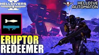 Helldivers 2  Eruptor amp Redeemer Gameplay against Automaton No commentary Max difficulty [upl. by Seiuqram]