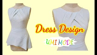 U99  Pleated Neck Dress  Đầm Xếp Ly Cổ [upl. by Darsie]