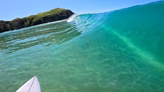 SURFING FLAWLESS WAVES RAW POV DREAMY CONDITIONS [upl. by Ahsotan259]