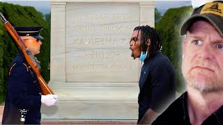 Never Disrespect Sentinels at Tomb of the Unknown Soldier  Marine Reacts [upl. by Aikemit]