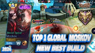 NEW TOP GLOBAL MOSKOV BEST BUILT FOR ALL TANK PLAYER SOLO MYTHIC RANK  MOBILE LEGENDS [upl. by Maurice]