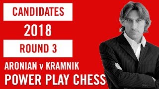 World Chess Candidates 2018  Berlin  Round 3  Aronian v Kramnik [upl. by Ibok]