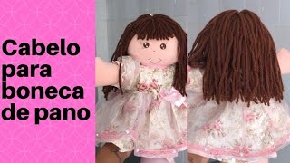 Como fazer cabelo para boneca de pano [upl. by Philbo718]