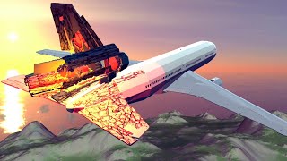 MOST Realistic Plane CRASHES 1  Besiege [upl. by Nrevel]