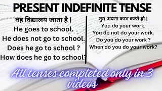 TENSES COMPLETED IN 3 VIDEOS 1  tense tenses english class9 class10th class11 class12 [upl. by Esinyl648]