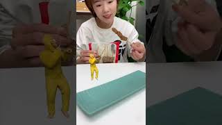 Bandar Mama Chicken Stick 🥳 mini wood toy wood working art skill short cartoon viral trending [upl. by Ahsekram]