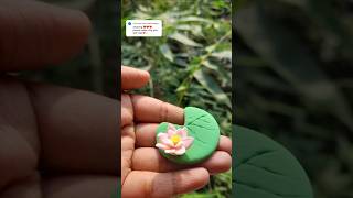 DIY water lilly pad with clay🍀satisfyingcrativeart clay clayartidea art satisfying [upl. by Edaj]