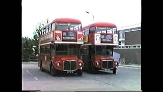 London Buses 1986Routemasters at Waltham Cross amp Ponders End Garage [upl. by Shaylyn877]