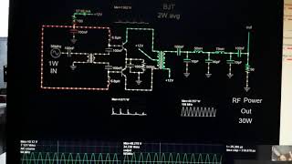 BJT RF Power Amplifier circuit schematic diagram [upl. by Anetsirk18]