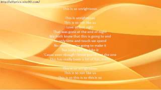 RUTH B Unrighteous Lyrics [upl. by Ahsillek371]