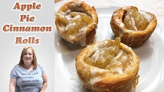 APPLE PIE CINNAMON ROLL 2 INGREDIENT RECIPE  BAKE WITH ME [upl. by Nylatsyrc476]