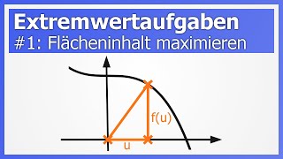 Extremwertaufgaben 1 Beispiel für Flächeninhalt Dreieck maximieren aka Optimierung [upl. by Trebled]