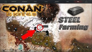 Conan Exiles  Insane Steel Farming 10 Minute Runs [upl. by Janetta434]