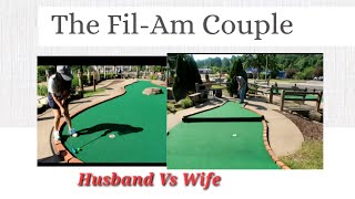 FilAm Couple Outdoor Mini Golf Pirates Cove Adventure Golf Branson Missouri  January Joyce [upl. by Avah]